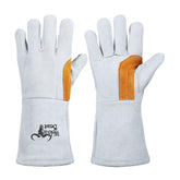 Doppellagige Wärmeisolierung, verlängerte und verdickte weiche, verschleißfeste Elektroschweißhandschuhe für Gartenarbeitsversicherungen