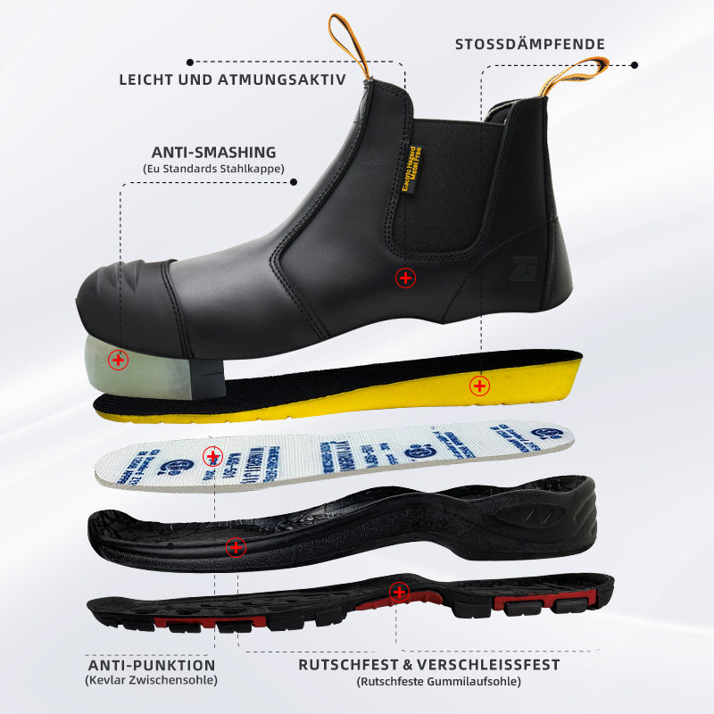 FOOTRA® SAFETY SICHERHEITSSCHUHE S3 WR - Schwarz